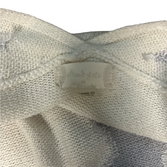 Altar’d State Cream Gray Star Print Open Front Cardigan Sweater Size Medium - Picture 4 of 6